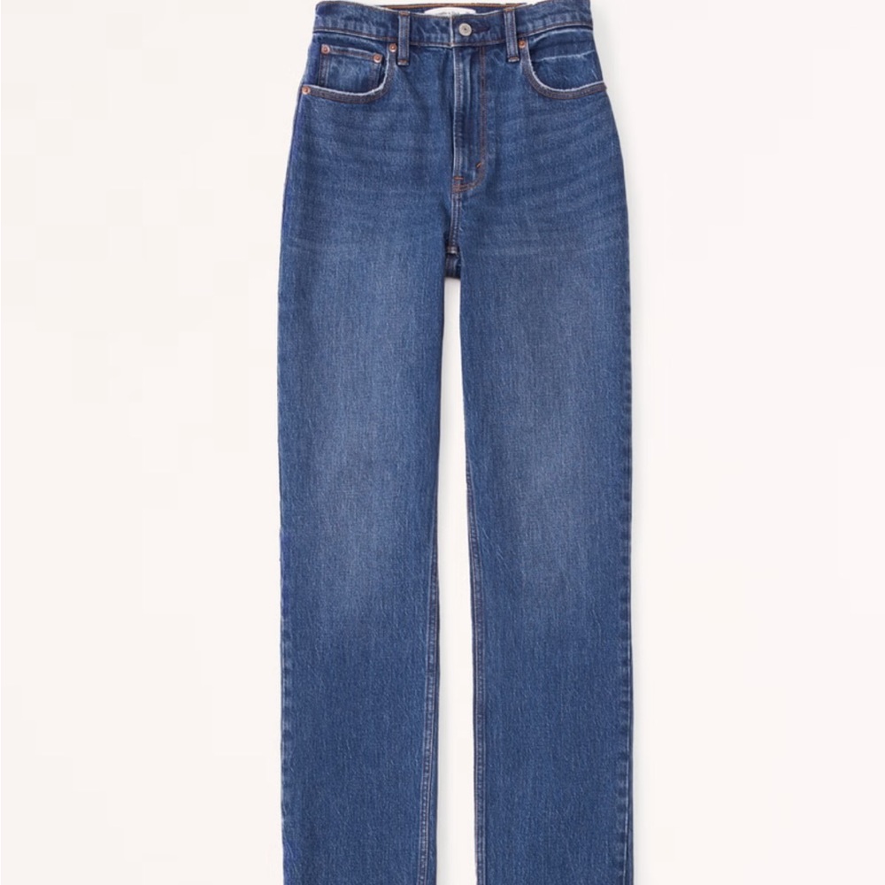 NWT 90's-style ultra high rise straight jeans Abercrombie and Fitch